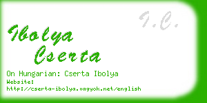 ibolya cserta business card